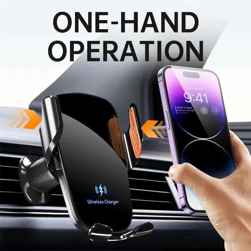 UYUXIO Wireless Car Charger Air Vent Fast Charging Phone Holder Zpaxo