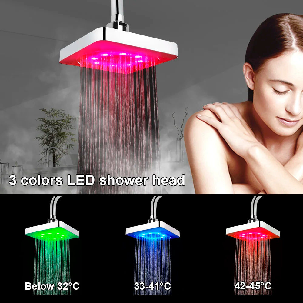 Ultra-quiet 3 Colors Temperature Sensor Rainfall Spray 7 Gradual Zpaxo