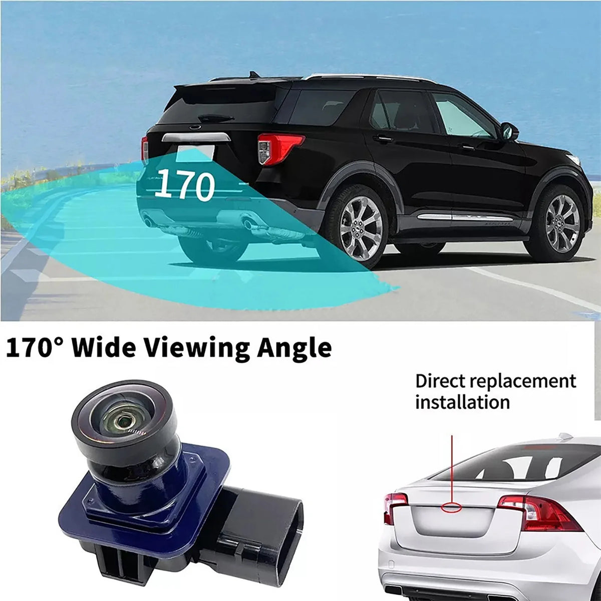 Vehicle Rear View Backup Parking Camera EB5Z-19G490-A Ford Explorer Zpaxo