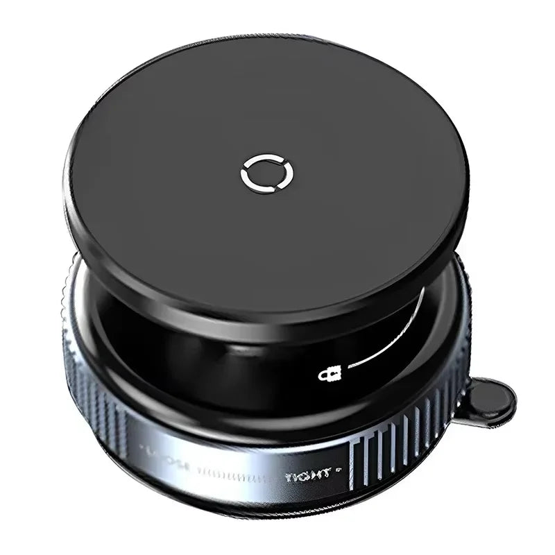 Vacuum Magnet Phone Bracket Multi-angles Adjustment Strong Magnetic Suck Design Foldable Car Holder For Navigation Stand Zpaxo A Black