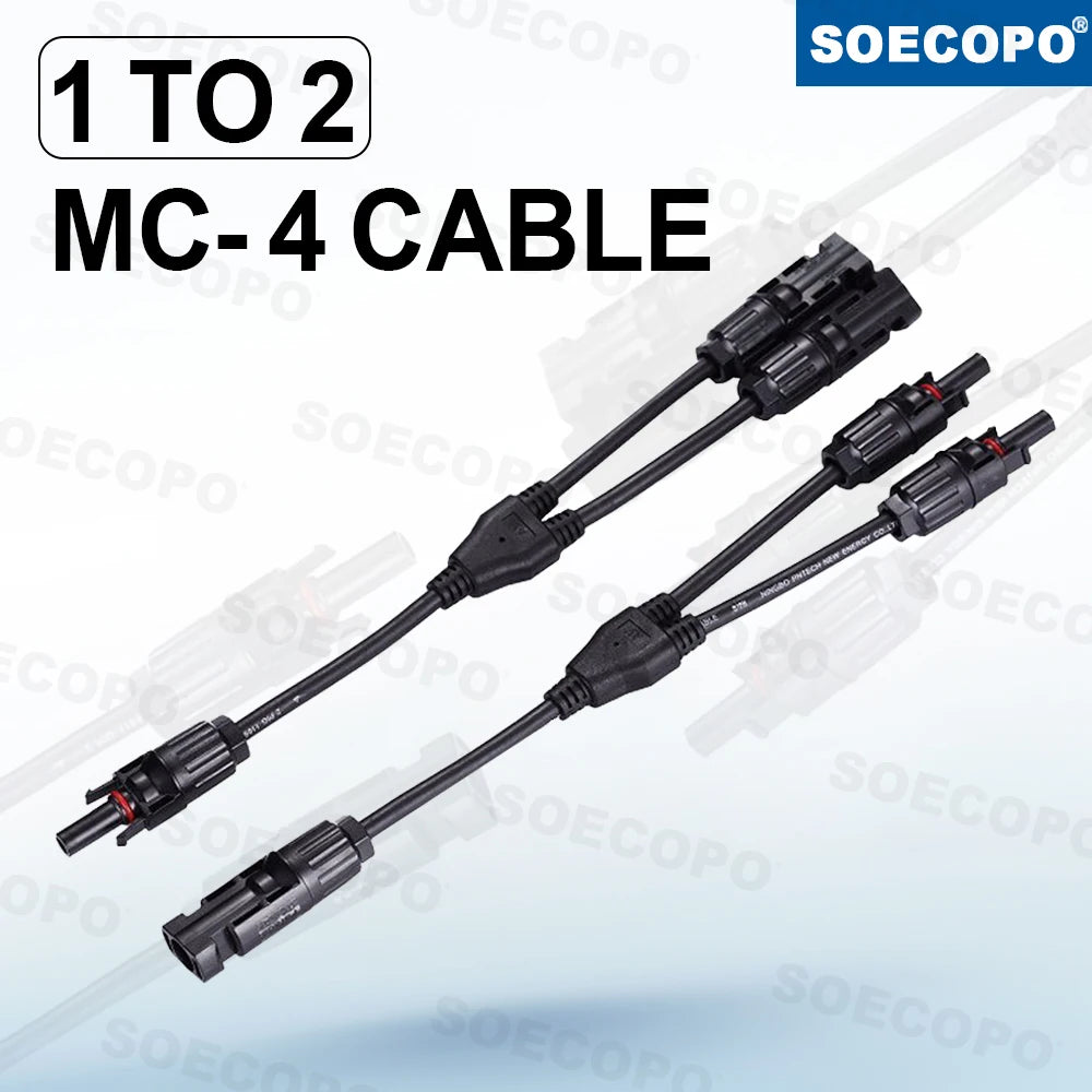 SOECOPO 1 2 MC 4 Cable Branch Connector Multiple Solar Panels Zpaxo