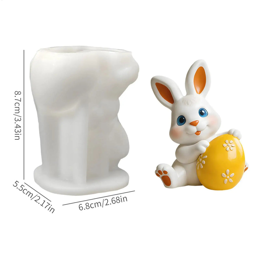 Candle Molds Heat Resistant Rabbit Egg Tool Bunny Mold Friends Zpaxo