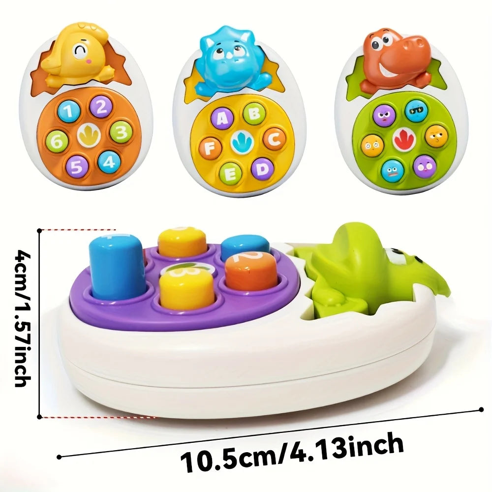Dinosaur Press Tap Enlightenment Toy Interactive Learning Vibrant Zpaxo