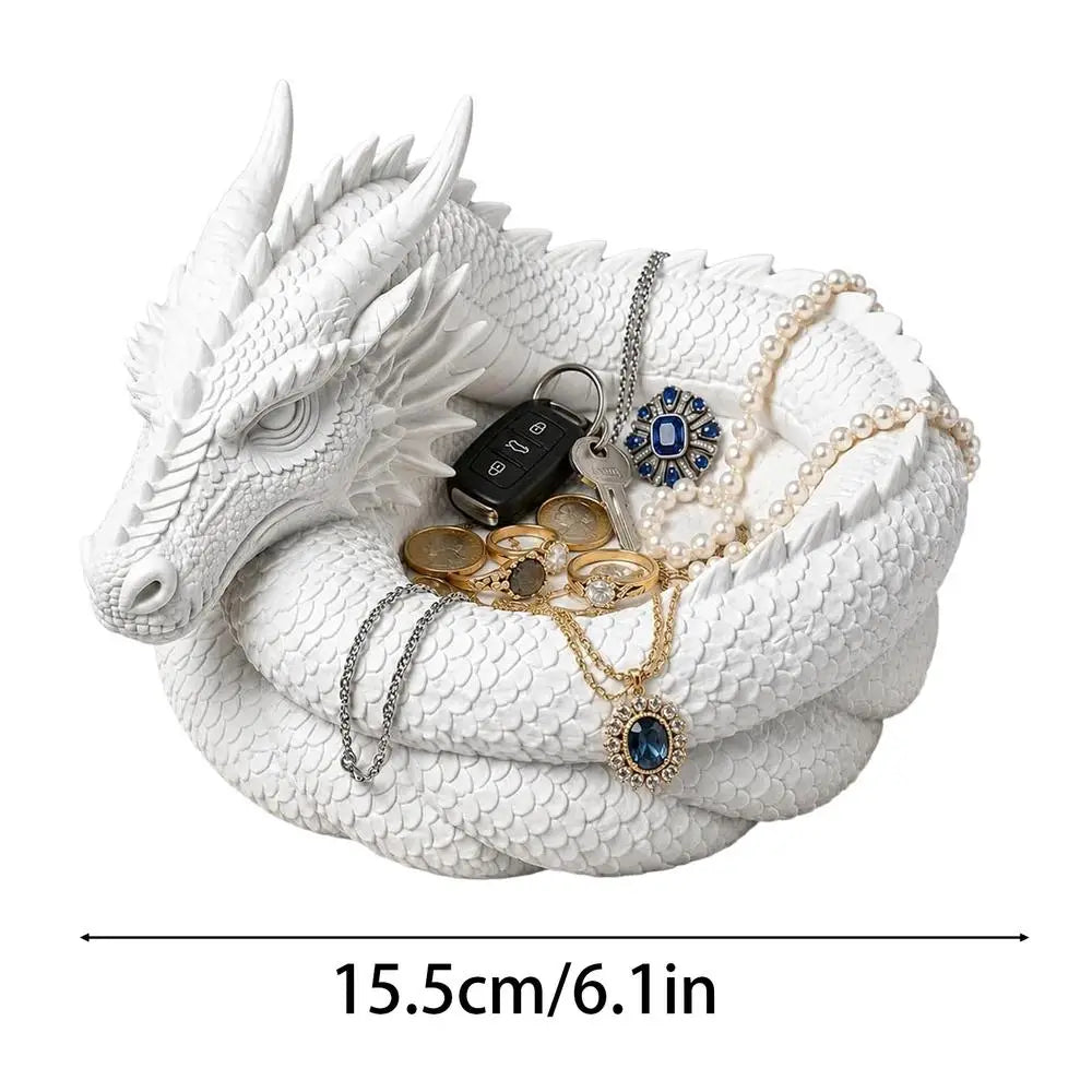 Catchall Bowl Gothic Dragon Storage Decoration 3D Printed Coin Ring Zpaxo China Mainland White