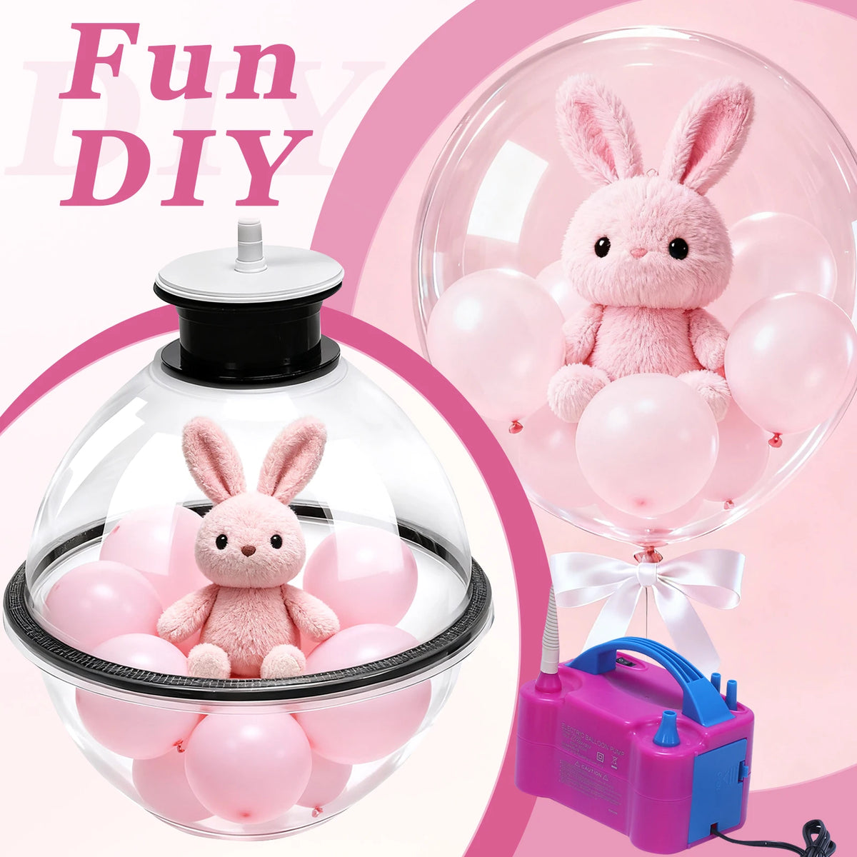 110V US Balloon Stuffing Machine Air Pump Expander Packing DIY Zpaxo