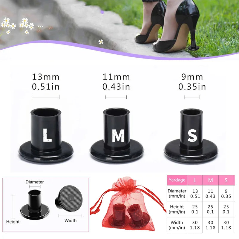 10 30 Heel Protectors Stiletto Dancing Covers Anti-slip Durable Zpaxo