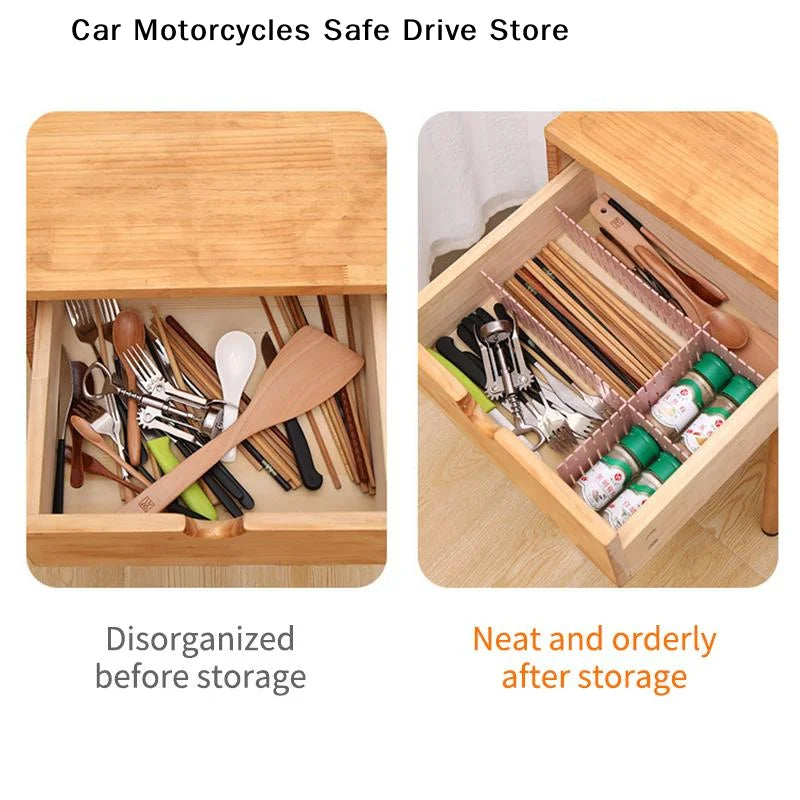 CM4PCS Adjustable Drawer Divider Partition Durable Storage Organiser Zpaxo