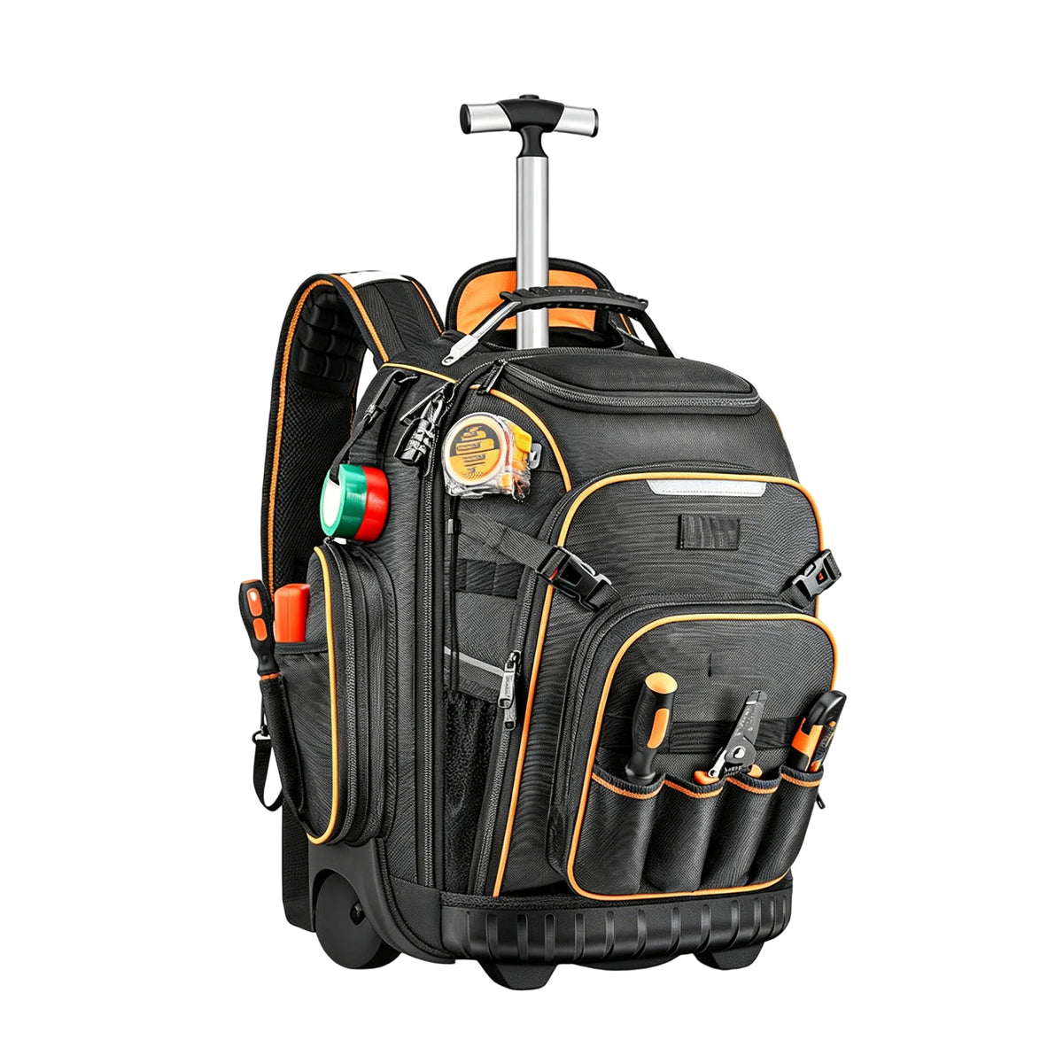 Tool Backpack Wheels Electrician Waterproof Base Rolling Bag Zpaxo