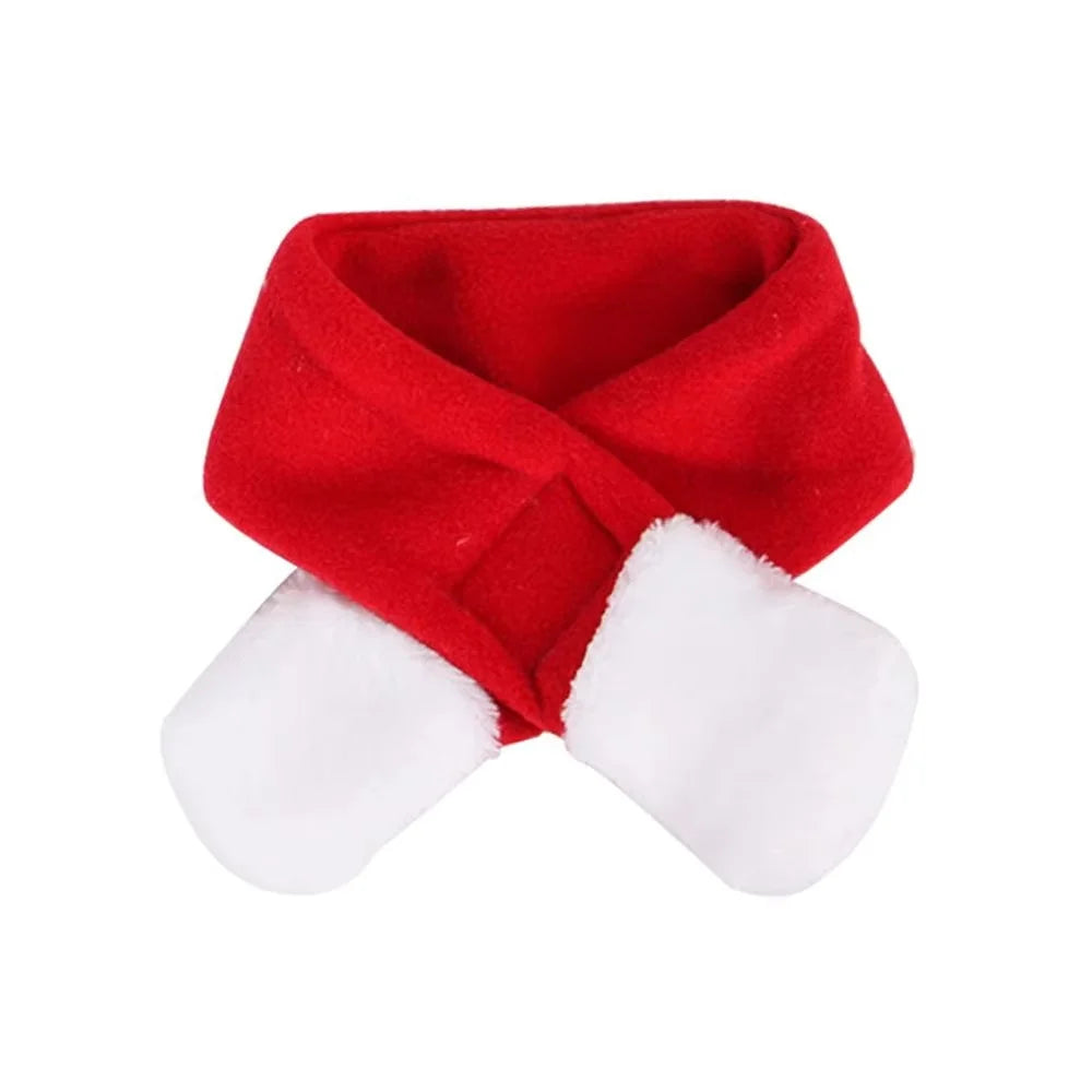 Cute Winter Pet Cloak Dog Cat Christmas Clothes Warm Puppy Santa Red Zpaxo Scarf