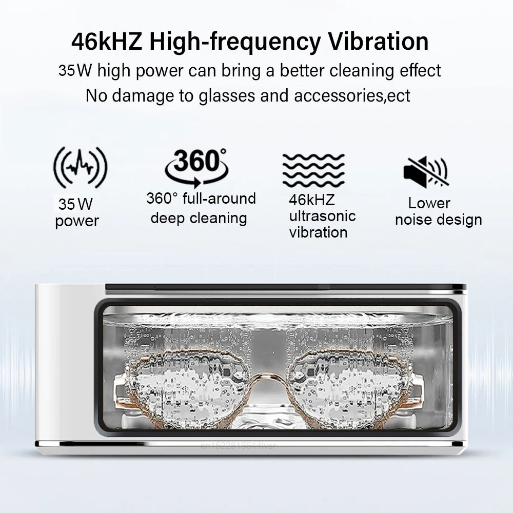 Ultrasonic Cleaner 35W Ultrasound Glasses Cleaning Machine 46KHZ Zpaxo