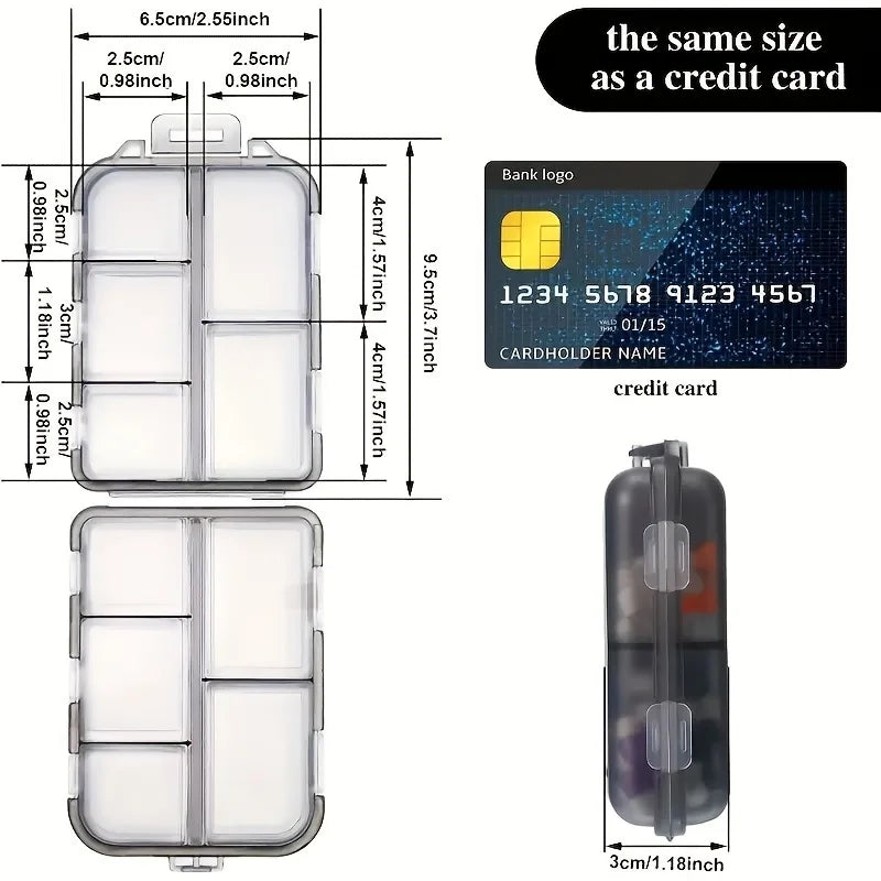 Tcare Travel Pill Organizer Moisture Proof Pills Box Pocket Purse Zpaxo