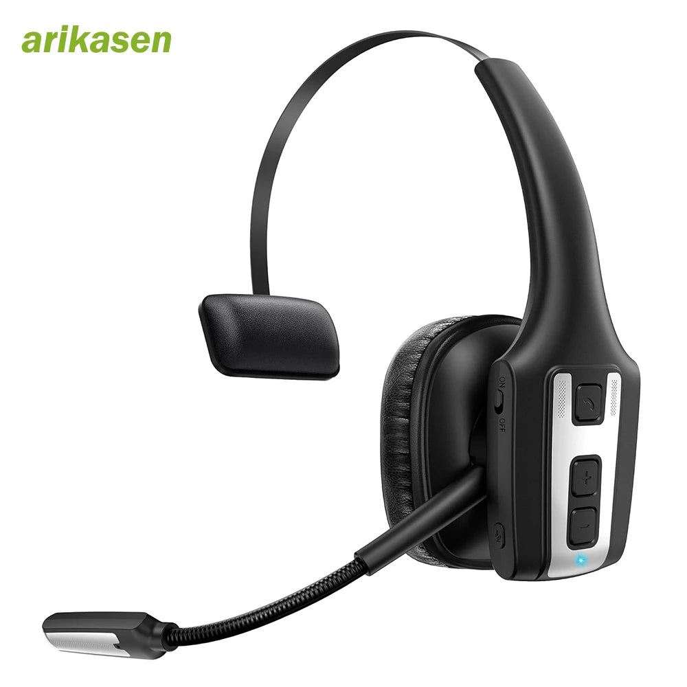 Trucker Bluetooth Headset Wireless Headphones Microphone Noise Zpaxo black