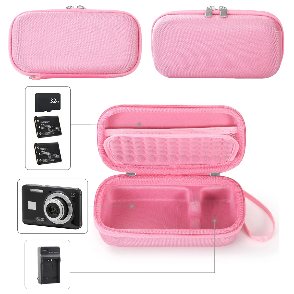 Digital Camera Case Vlogging Hard Carrying Lightweight Small Travel Zpaxo