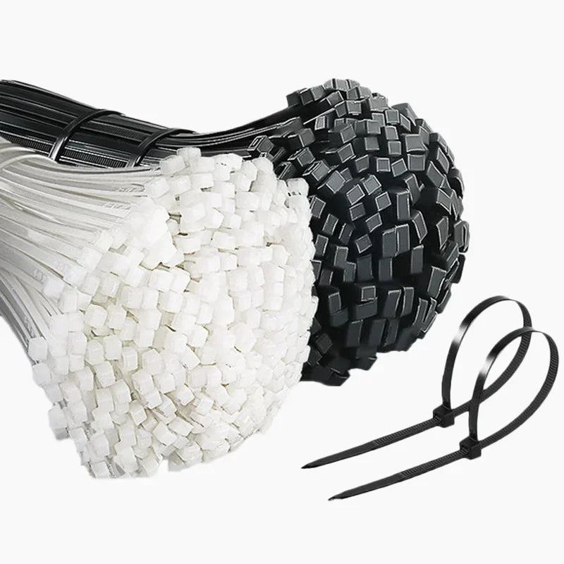 1000 Nylon Cable Ties Self-locking Cord Straps Adjustable Cables Zpaxo