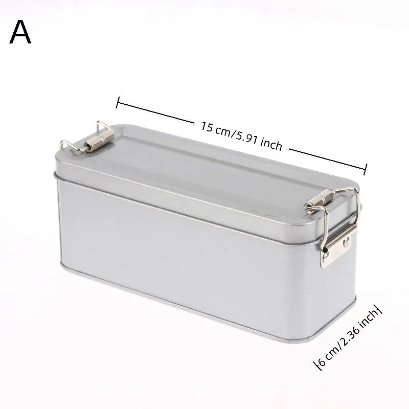 CM1Pc Rectangular Buckle Tinplate Box Lid Metal Storage Cake Zpaxo A