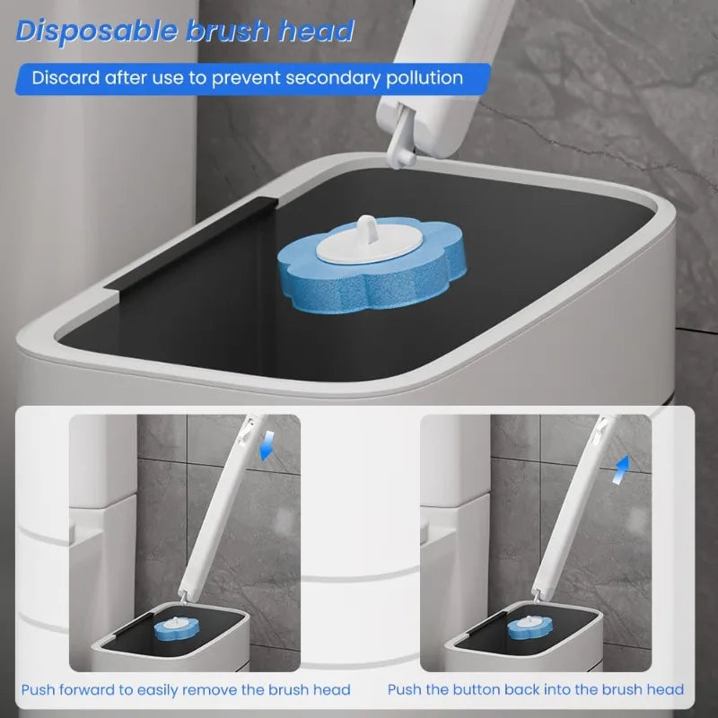 Disposable Toilet Brush Replaceable Wall-mounted Long Handle Toilet Brush Cleaning Tools WC Bathroom Accessories Zpaxo