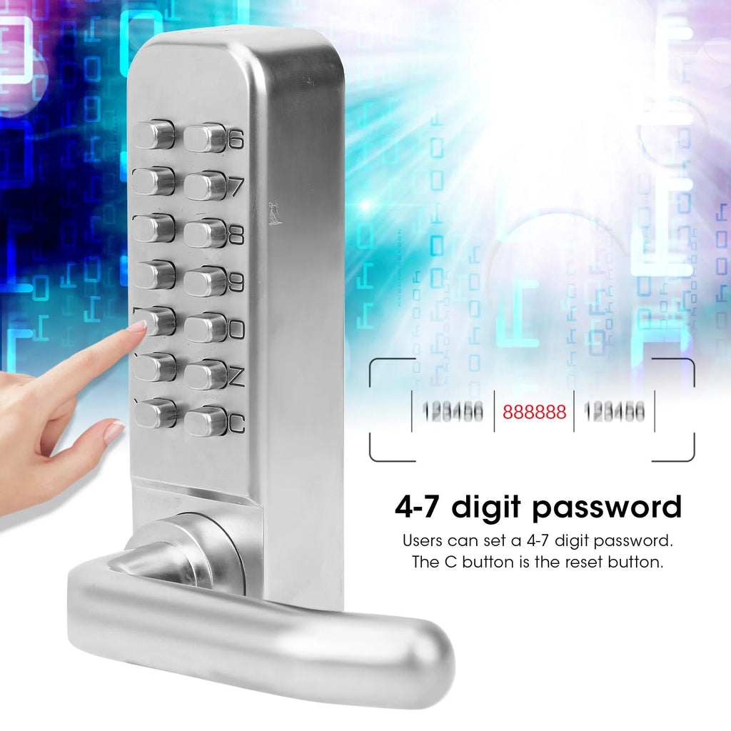 Home Security Device Keyless Entry Smart Mechanical Door Lock Digital Zpaxo