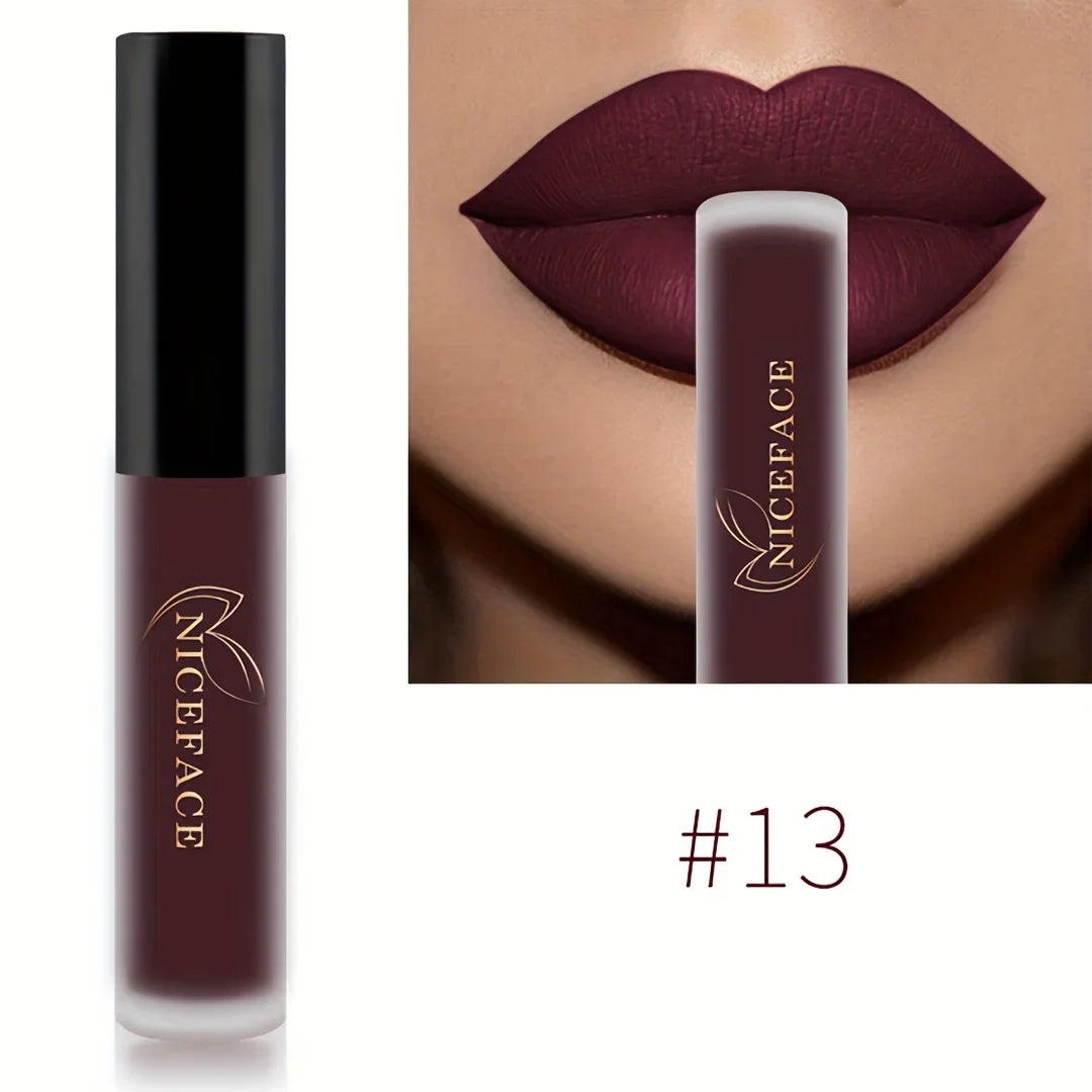 20 Colors Optional, High Pigmented Matte Velvet Lip Glaze - Long-Lasting, Smudge-Proof, Non-Moisturizing Liquid Lipstick 1pc Zpaxo 13