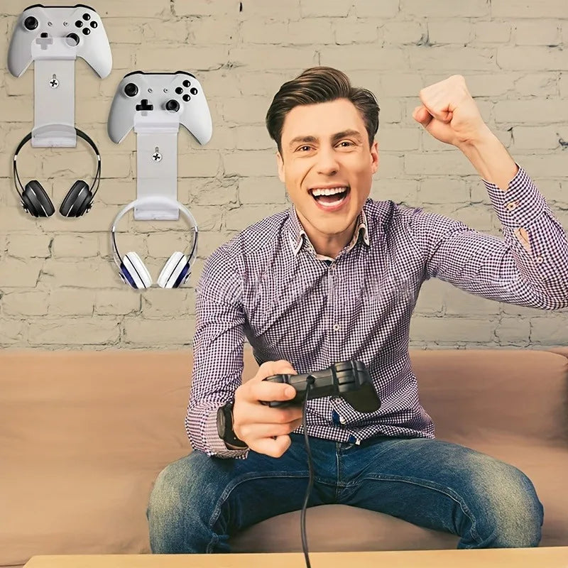 Acrylic Controller Stand Wall Mount Transparent Display Rack Game Zpaxo