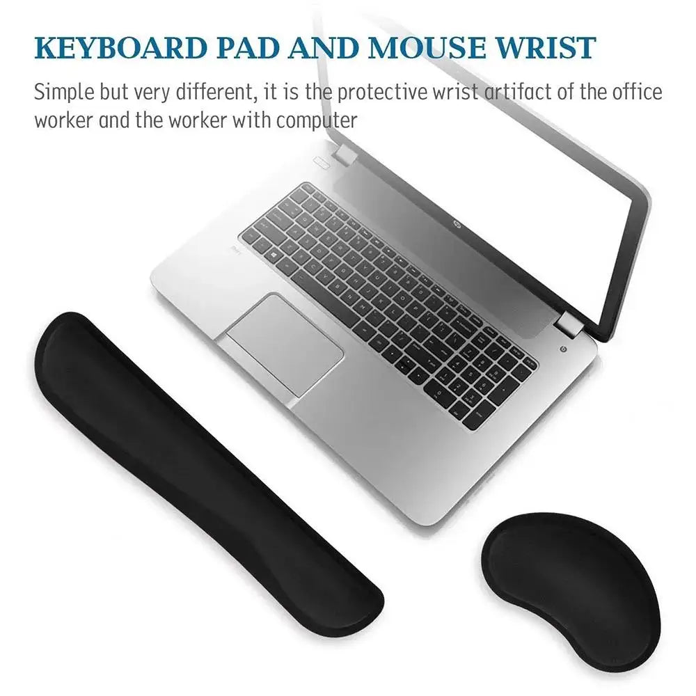 Keyboard Mouse Wrist Rest Pad Memory Foam Hand Support Ergonomic Zpaxo