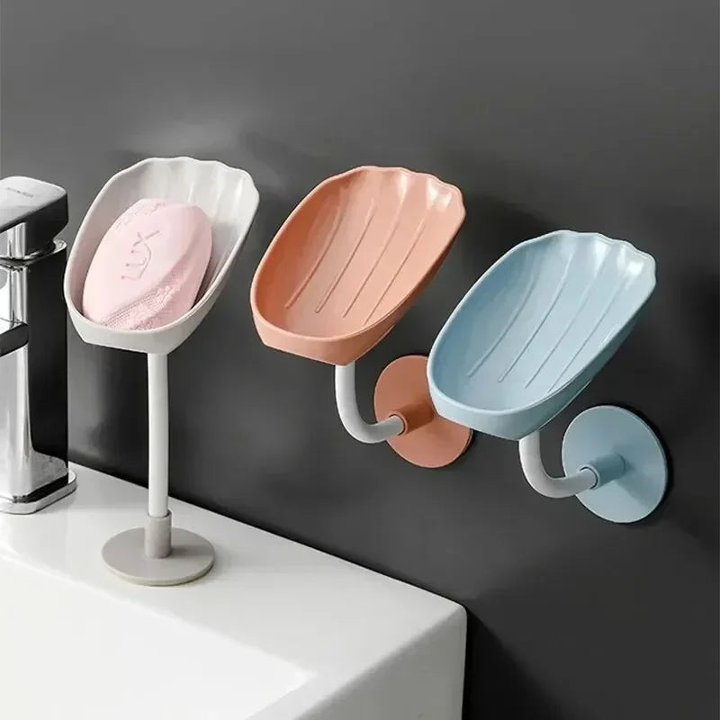 Upgraded Soap Box Drainage Double Grid Rack Wall Mounted Toilet Cover Zpaxo