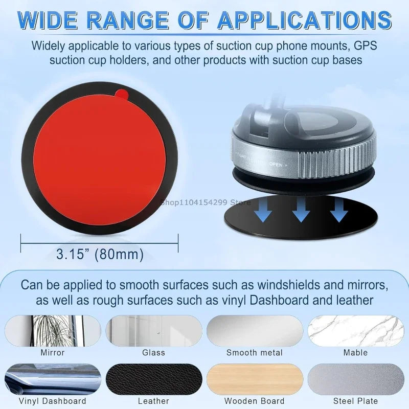 Mobile Phone Sticker Car Suction Cup Adhesive Sticker Disc Pad Base for GPS Mobile Phone Stand Bracket Holder Camera Stand Mount Zpaxo