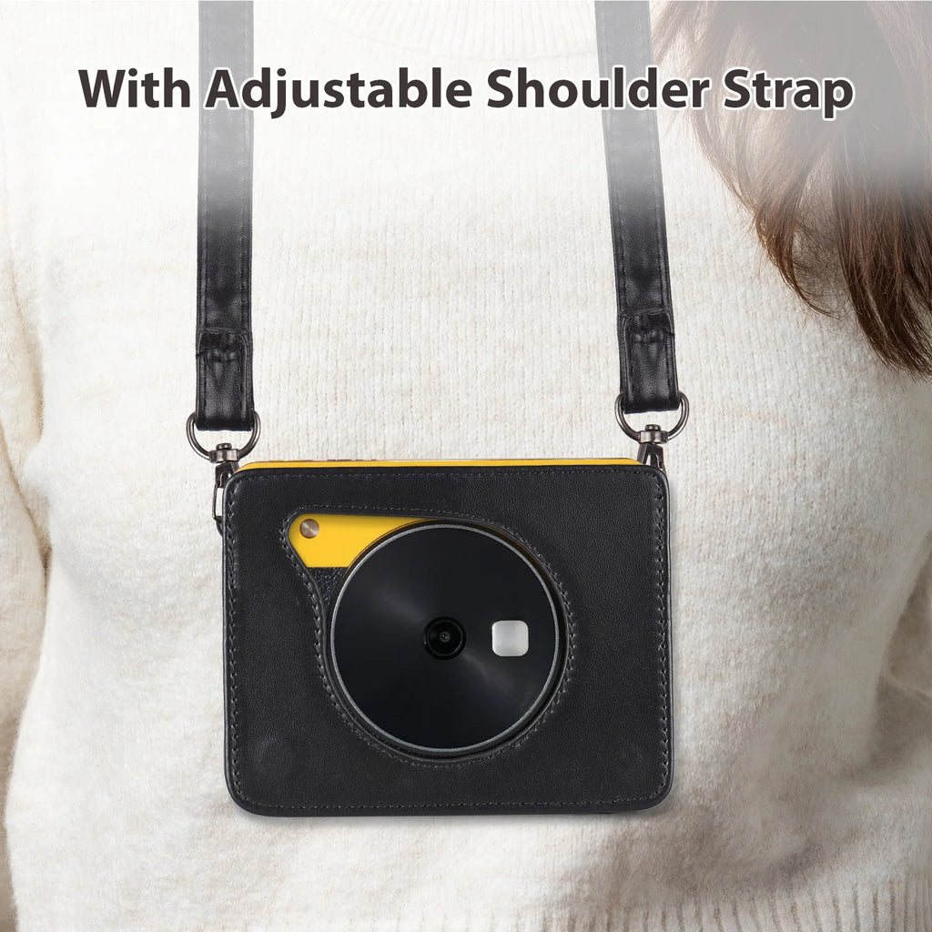 Portable Instant Camera Bag Case Retro PU Leather Carrying Zpaxo