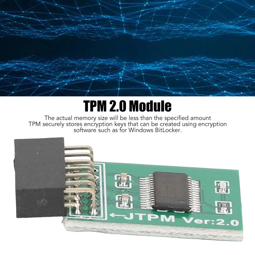 TPM Board 2 0 Module Strong Encryption 14 Pin LPC Interface Win11 Zpaxo
