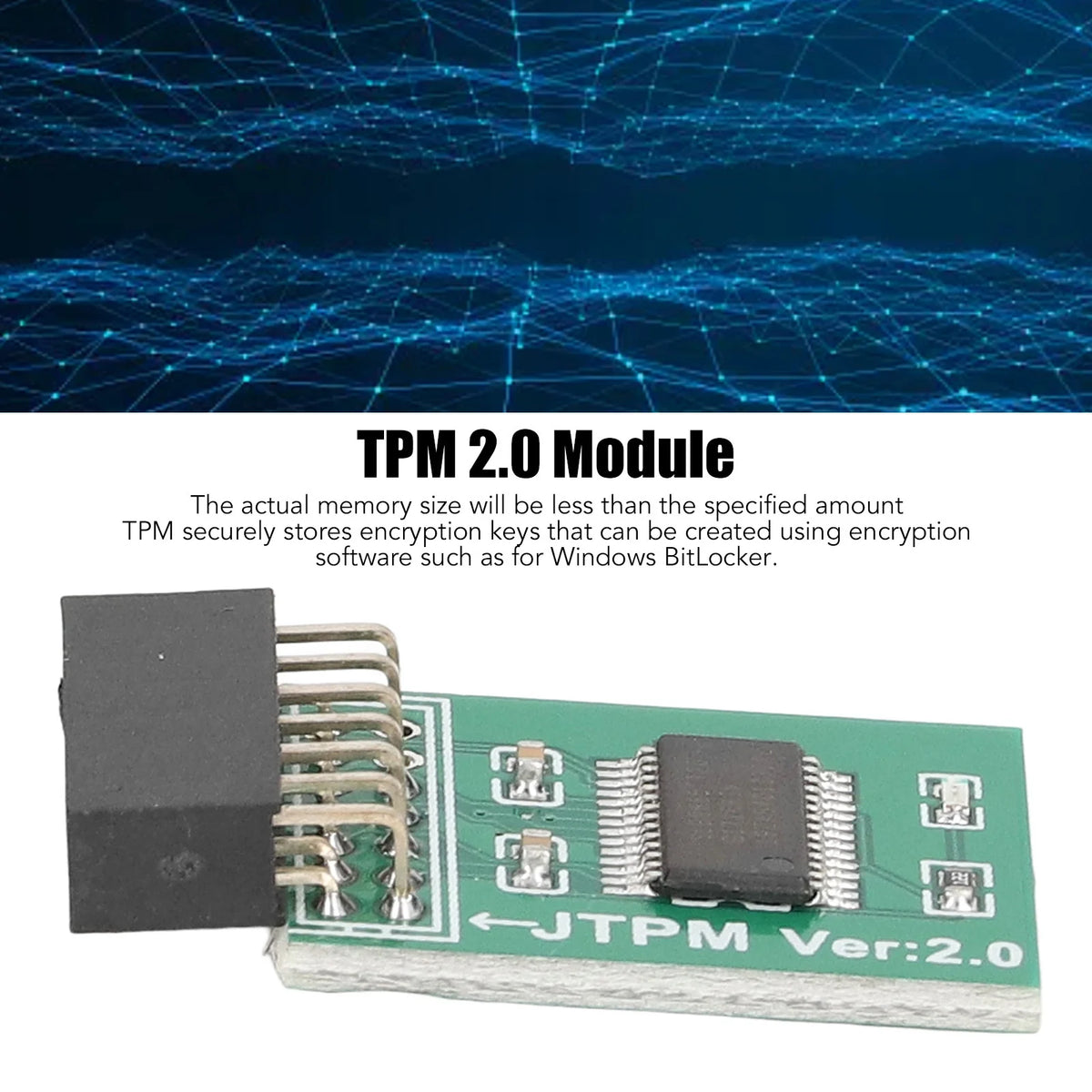 TPM Board 2 0 Module Strong Encryption 14 Pin LPC Interface Win11 Zpaxo
