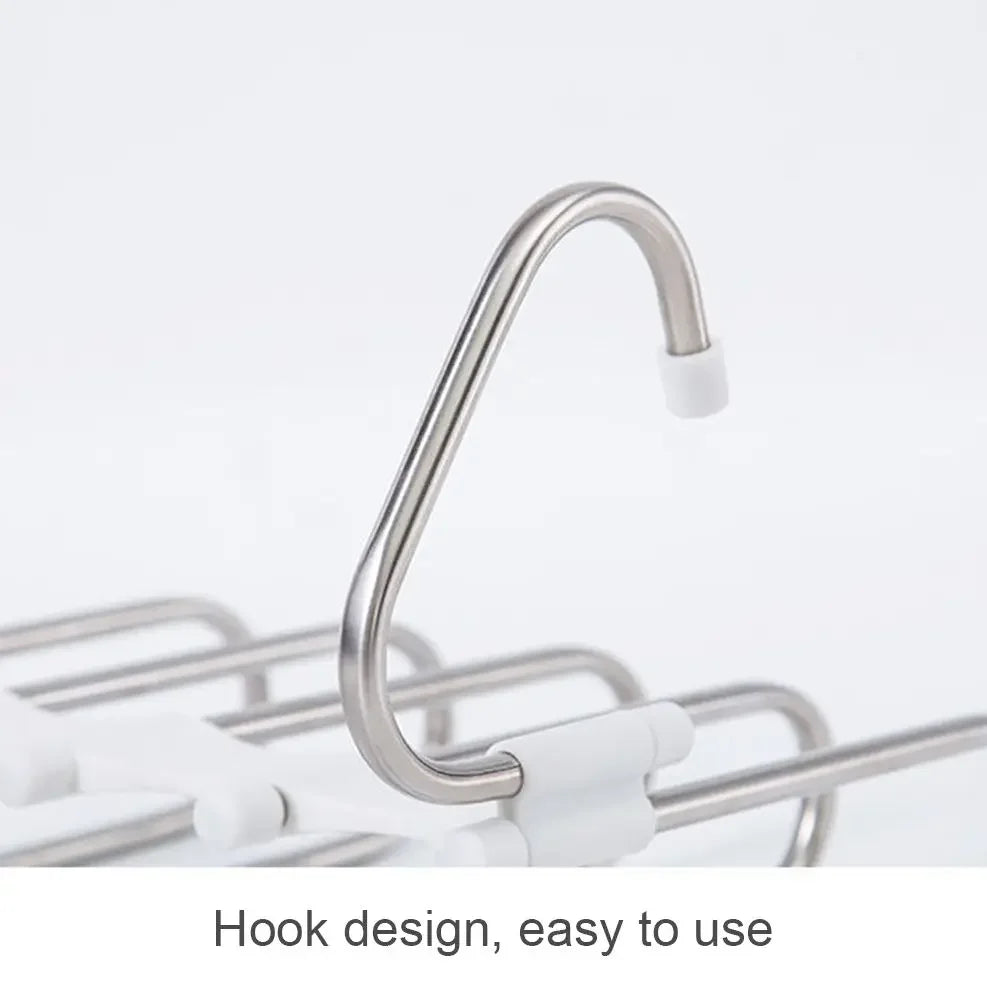 Stainless Steel Retractable Trouser Rack Folding Multi-functional Zpaxo