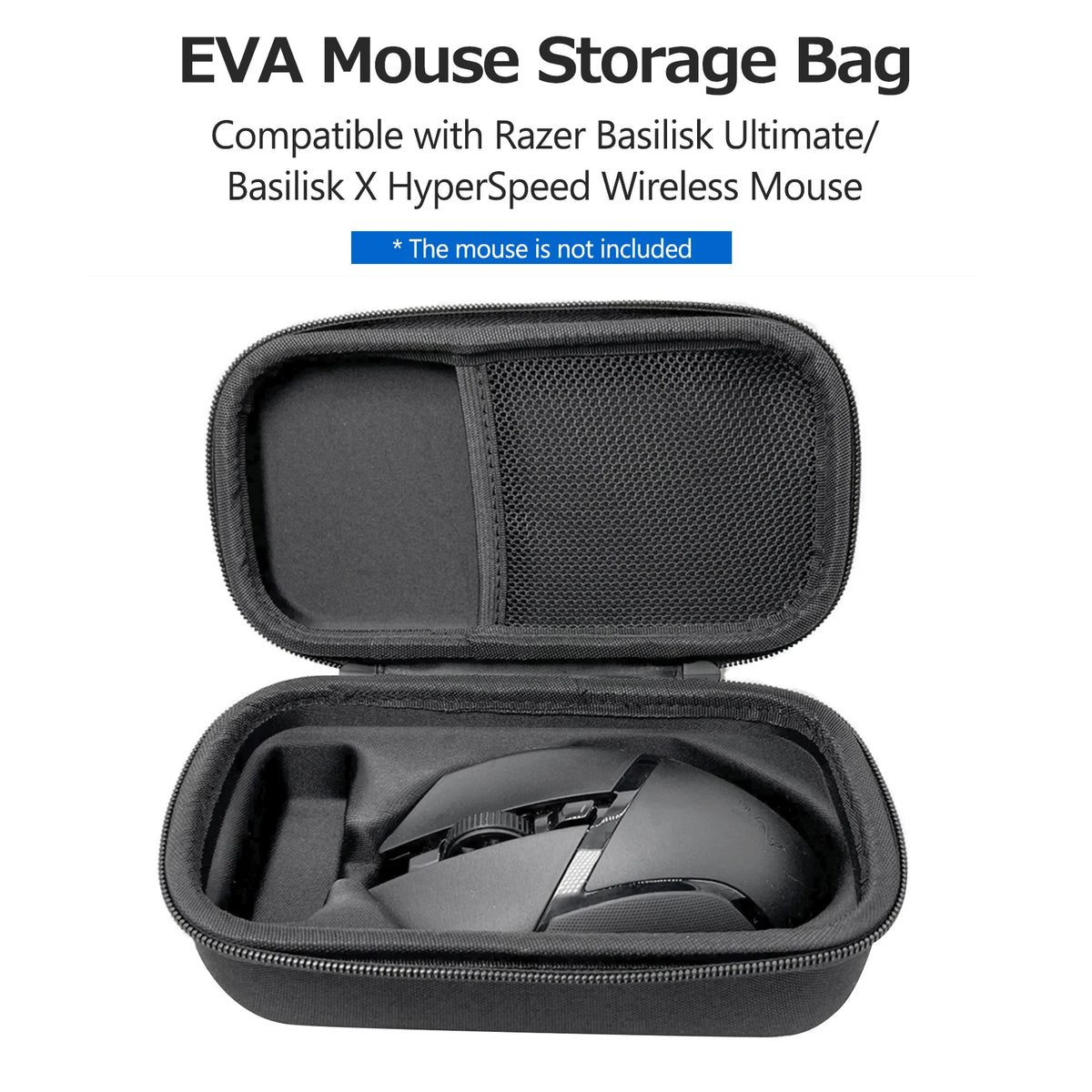 EVA Shockproof Storage Bag Portable Mouse Protective Case Compatible with Razer Basilisk Ultimate/Basilisk X HyperSpeed Mouse Zpaxo