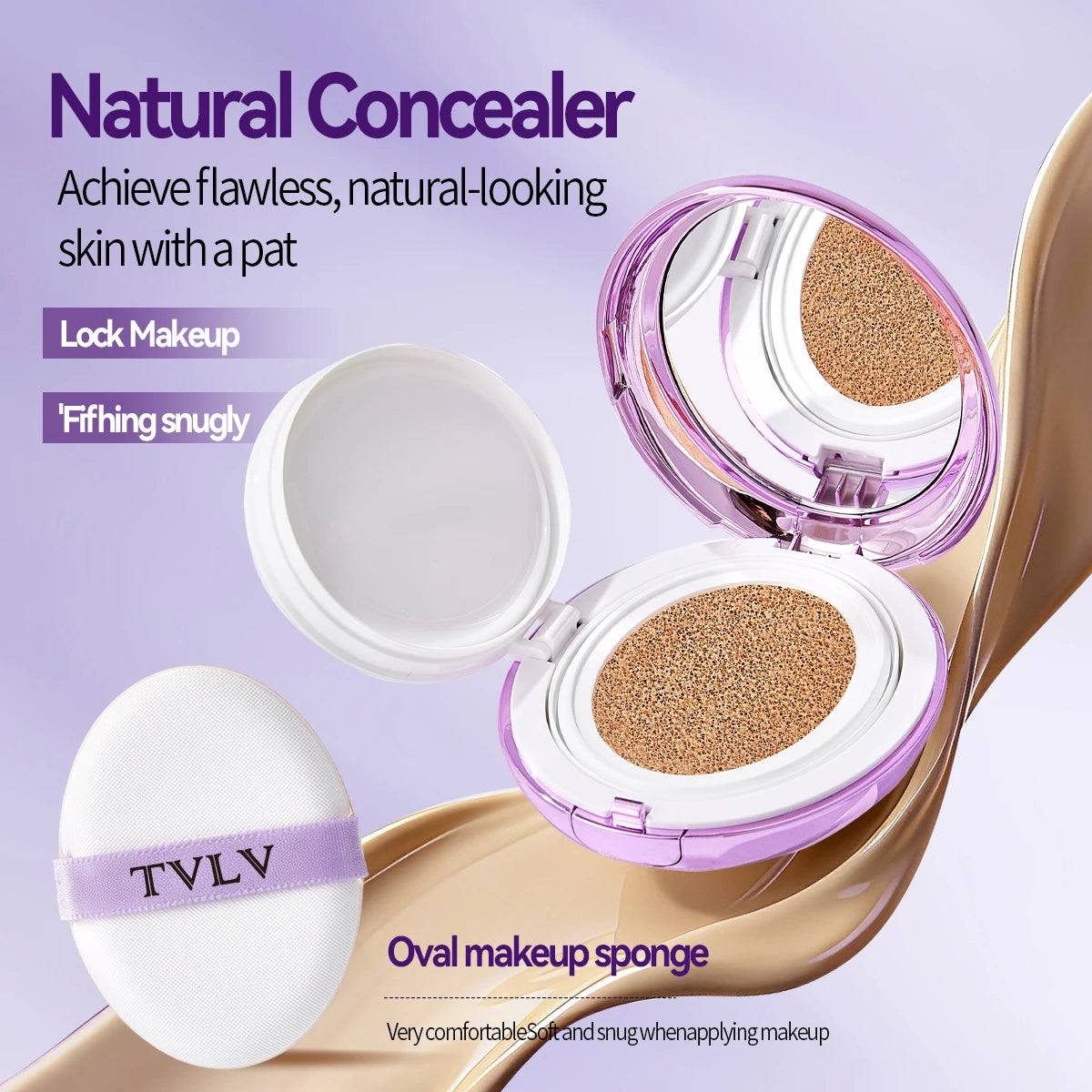 Oval Air Cushion Foundation Make-up Covers Defects Lasting Makeup Zpaxo