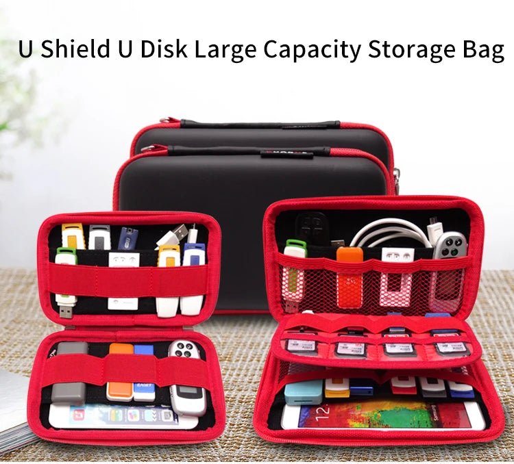 Hard Drive Accessories Case Bag WD Seagate HDD Power Phone USB Cable Zpaxo