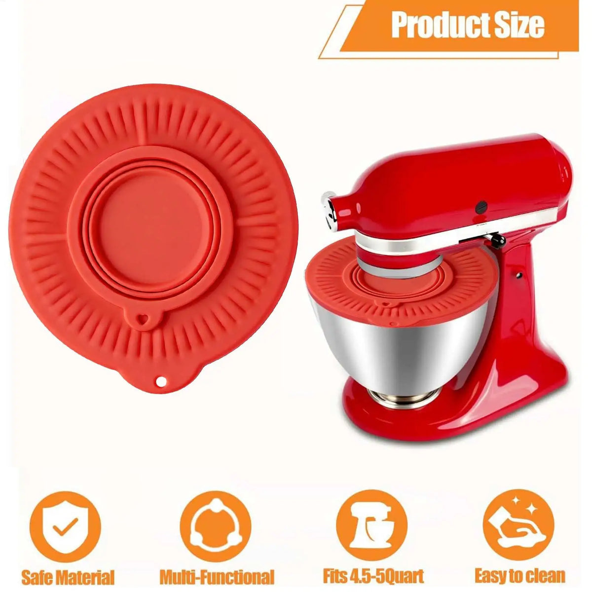 Silicone Mixer Bowl Cover 4 5-5 Quart Universal Splash Guard Lid Zpaxo