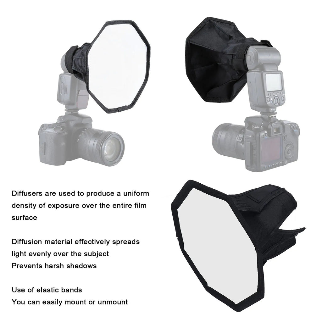 Camera Softbox Nylon Octagonal Foldable Flash Light Diffuser Storage Zpaxo