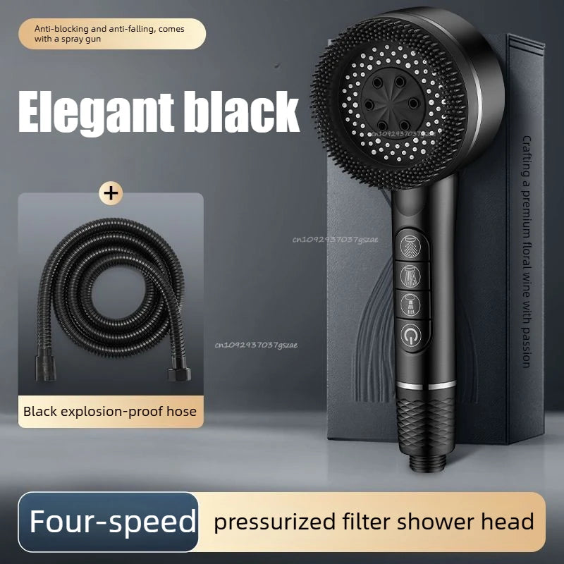 Shower Head 4 Modes Water Saving Adjustable High Pressure Shower Handheld Spray Hangable Multifunctional Bathroom Accessories Zpaxo style 2