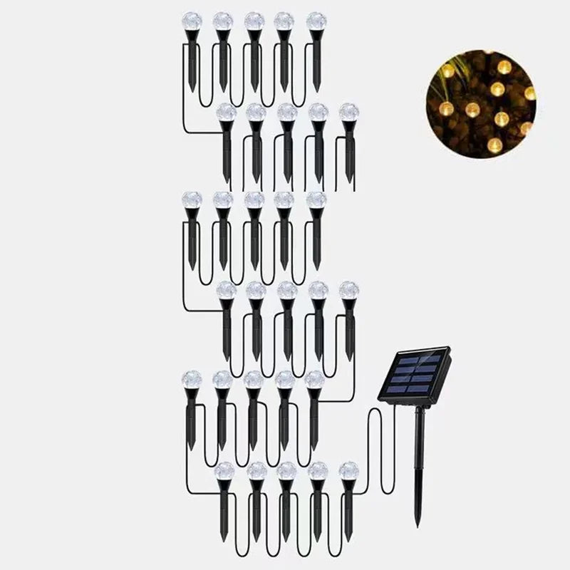 Solar Garden Light String Christmas Decoration Lights Waterproof RGB Zpaxo Warm-30LED China Mainland