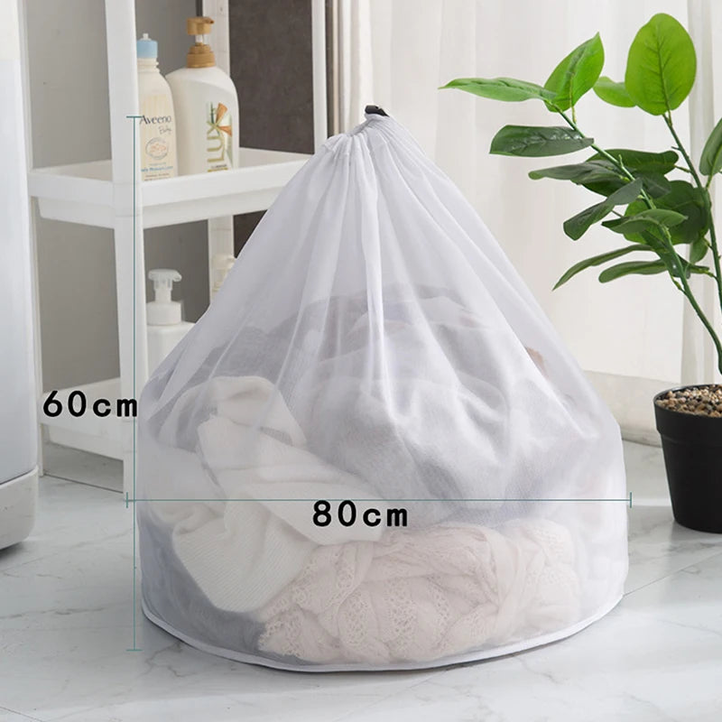 Large Capacity Net Washing Machine Dirty Clothes Laundry Bag Washable Zpaxo Fine net 60-80cm