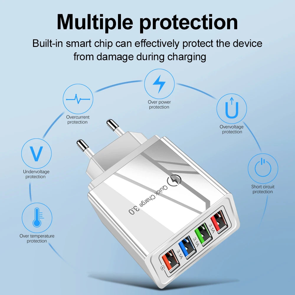 Iphone 14 USB Charger Quick Charge 3 0 Samsung Xiaomi Mi Tablets Zpaxo