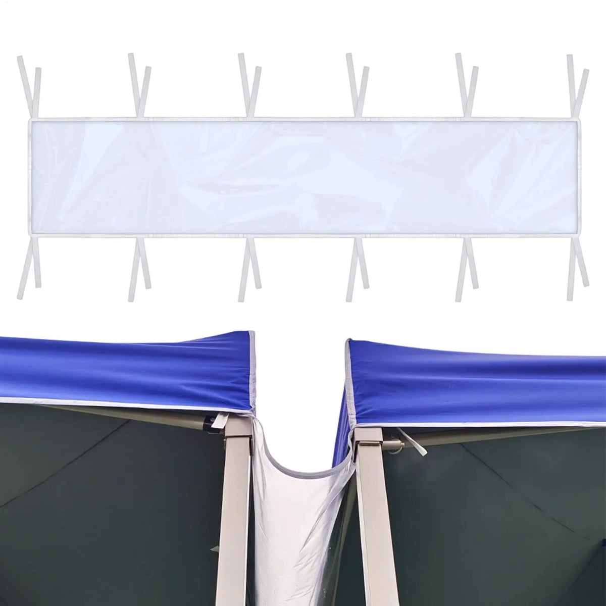 Canopy Rain Gutter Detachable Clear Extender Guard Canopy Awning Attachment for Outdoor Backyard Deck Porch Camping Lawn Pool Zpaxo Default Title
