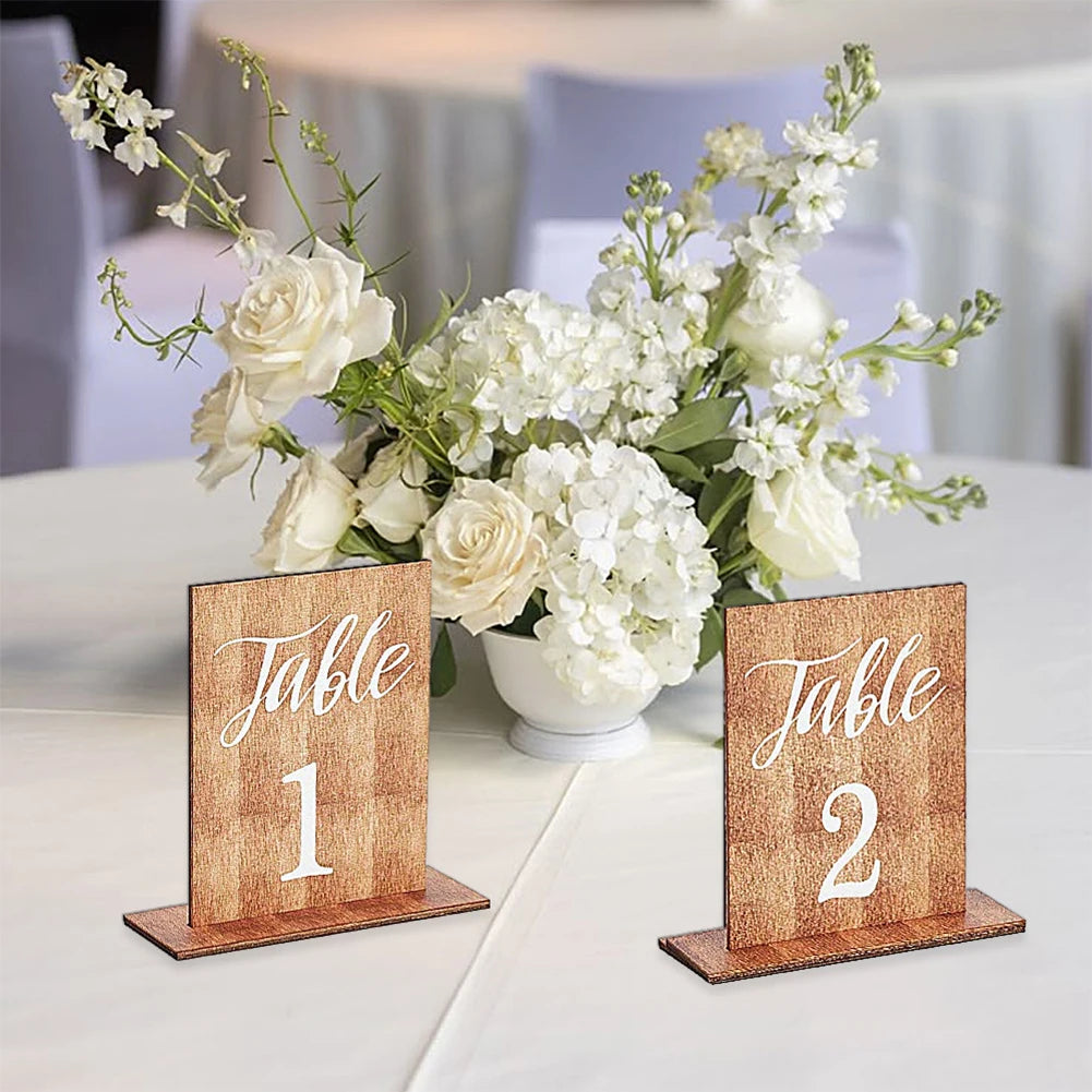 Wedding Centerpieces Wooden Base Tables Markers Bridal Banquet Table Zpaxo