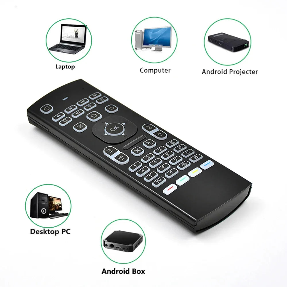 MX3 Backlight Air Mouse Wireless Remote Control Mini Keyboard 2.4Ghz For Android TV Box Motion Sensing PC Gamer Controller Zpaxo