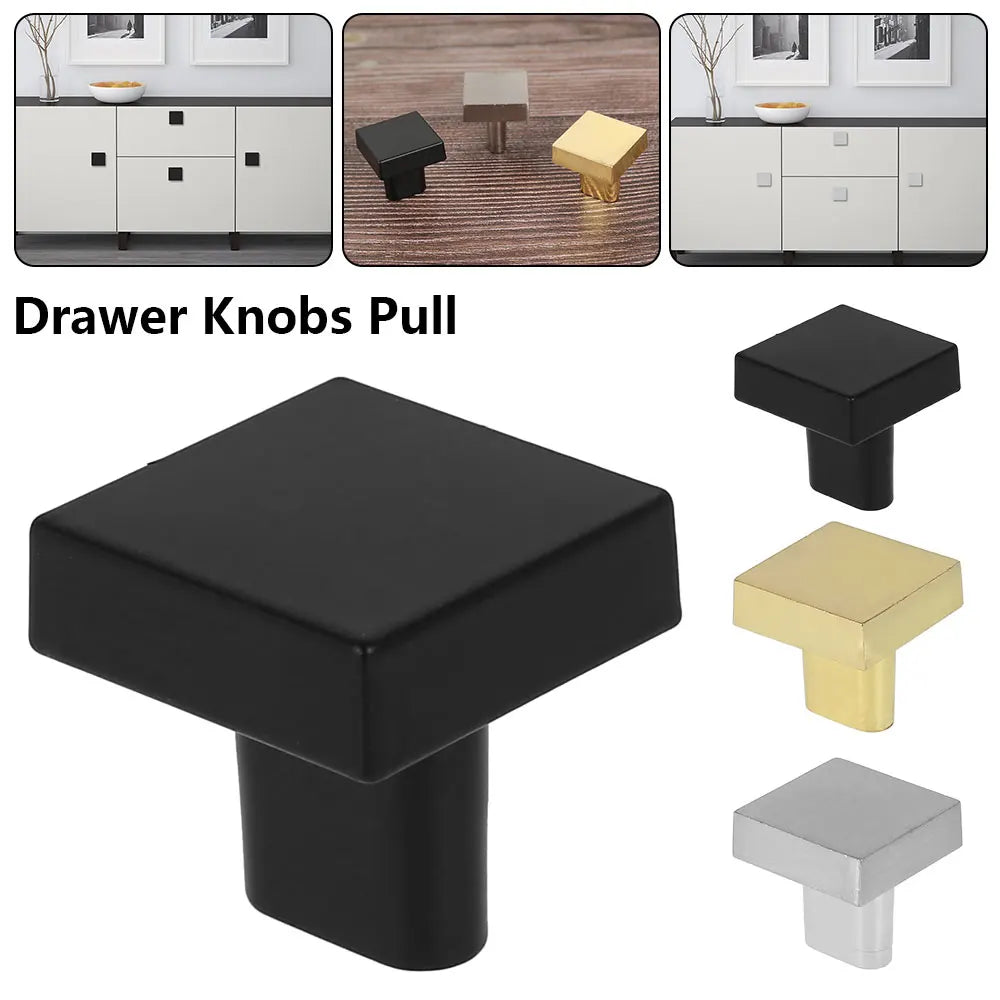 Zinc Alloy Cupboard Drawer Handle Square Single Hole Pull Kitchen Easy Install For Cabinet Door Wardrobe Handles Hardw Furniture Zpaxo