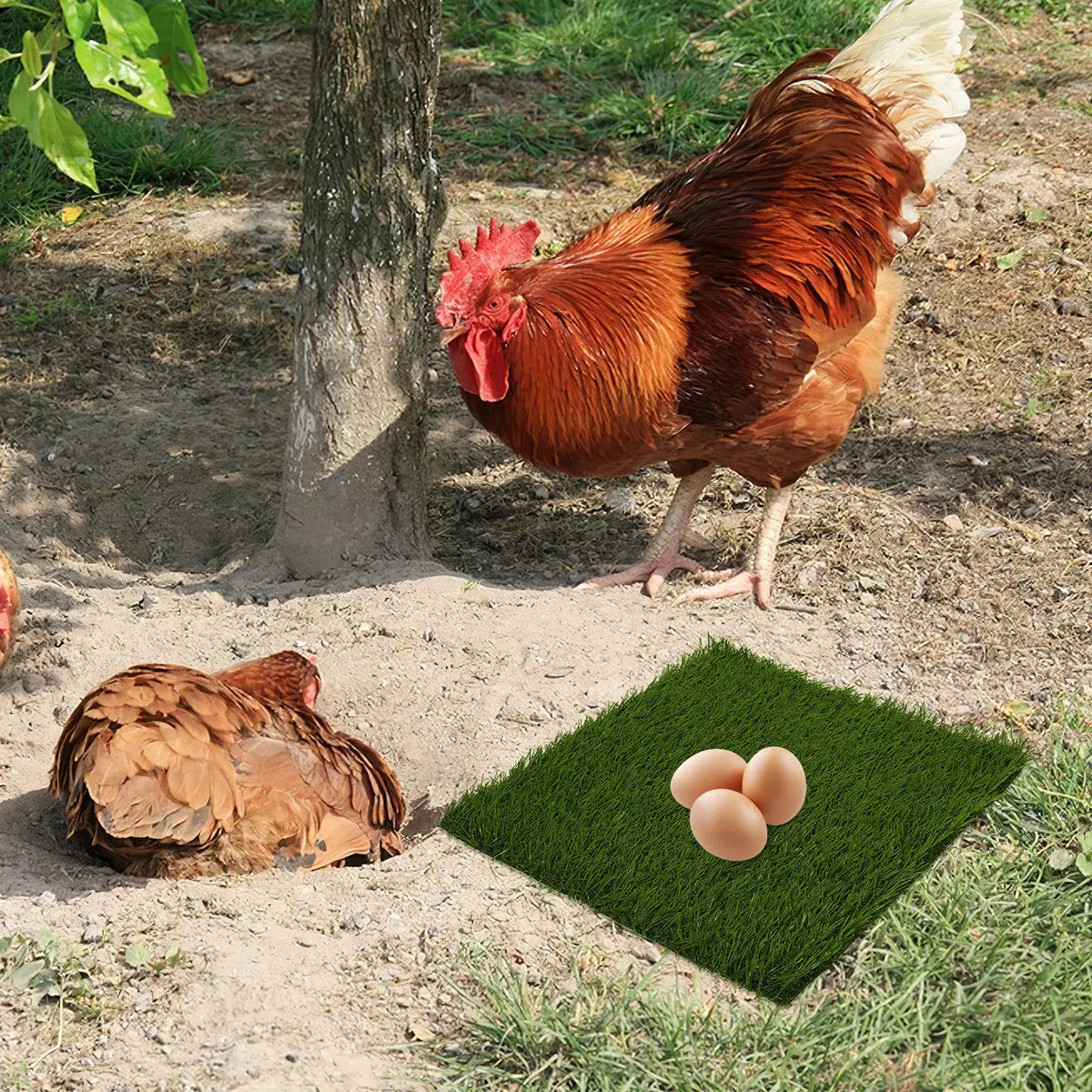 Reusable Nesting Pads Chicken Coop Artificial Turf Laying Comfortable Zpaxo