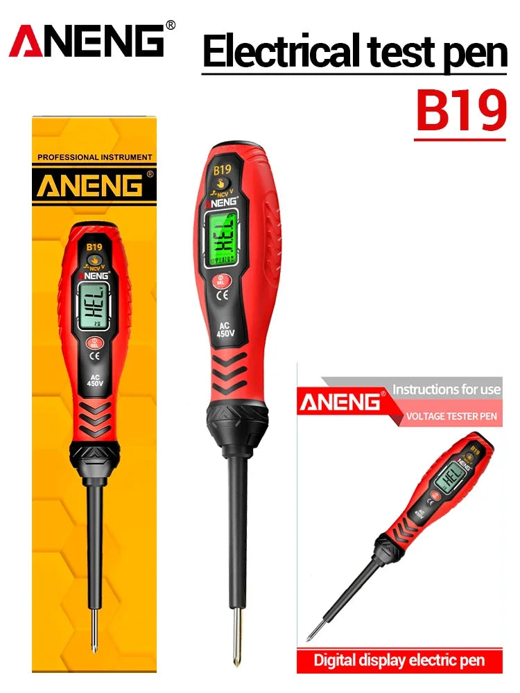Non Contact Electrical Test Pen 1000V NCV Induction Screwdriver Zpaxo B19 Red Cross