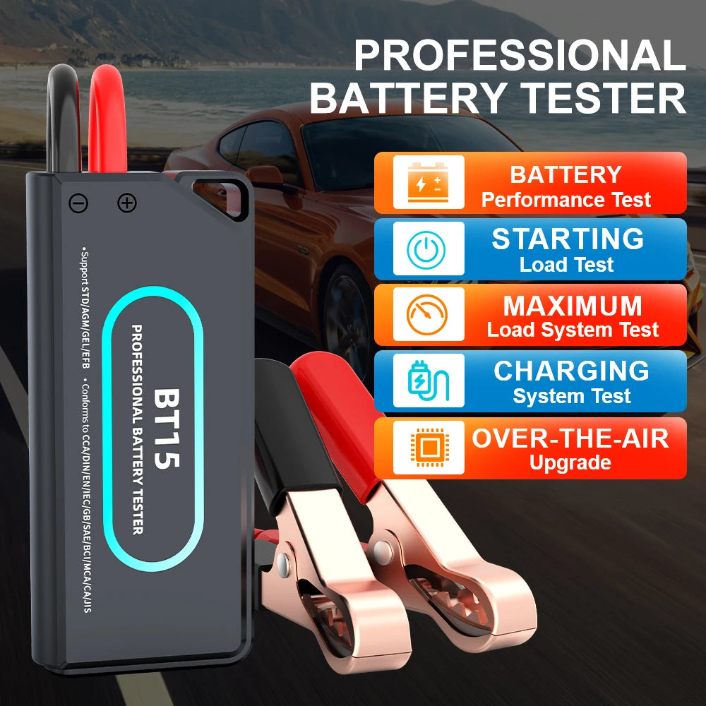 Intelligent 12V 24V Smart Battery Tester Automotive Quick Load Plug Zpaxo