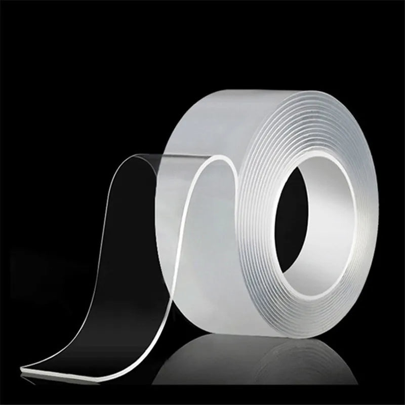 1-5m Nano Double Sided Tape Transparent Nano Tape No Trace Reusable Waterproof Adhesive Tape Cleanable Kitchen Bathroom Supplies Zpaxo