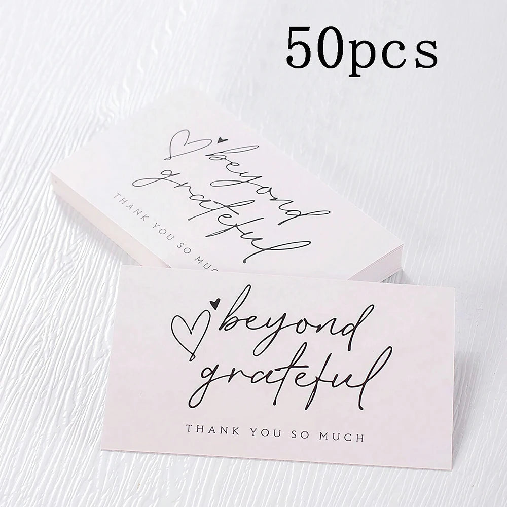 50Pcs Thank You For Supporting My Business Cards Cake Decoration Labels Customer Appreciation Gift Card Shop Online Retailers Zpaxo B 50Pcs