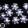 Solar Christmas Snowflake Lights Powered Led Outdoor Light Waterproof Zpaxo White-snowflake 11M 60 Light