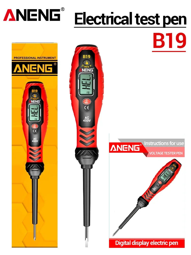 Non Contact Electrical Test Pen 1000V NCV Induction Screwdriver Zpaxo B19 Red Word